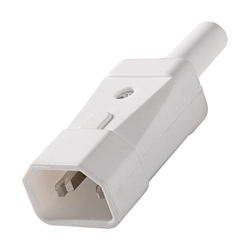IEC C14 Rewireable Connector White