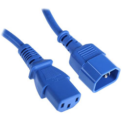 IEC C13 to C14 Power Extension Cable Blue (1.0mm2)