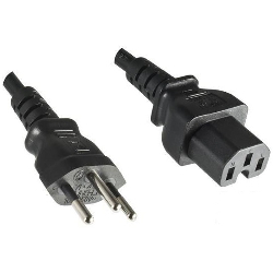 Swiss Plug to IEC C15 Mains Lead