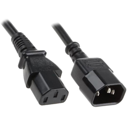 IEC C14 - C13 LSZH Cable H05Z1Z1-F 1.0mm Black