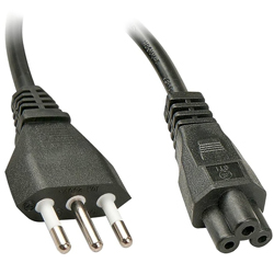 Italian Plug to IEC C5 Cloverleaf Cable