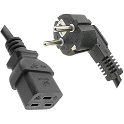 Euro Schuko Plug to IEC C19 Mains Lead