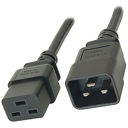 IEC C19 to C20 Power Extension Cable