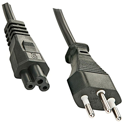 Swiss Plug to IEC C5 Cloverleaf Cable