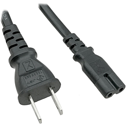 US 2 Pin Plug to IEC C7 Figure 8 Cable