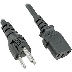 US 3 Pin Plug to IEC C13 Mains Lead