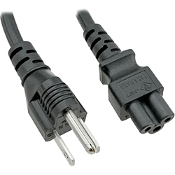 US 3 Pin Plug to IEC C5 Cloverleaf Cable